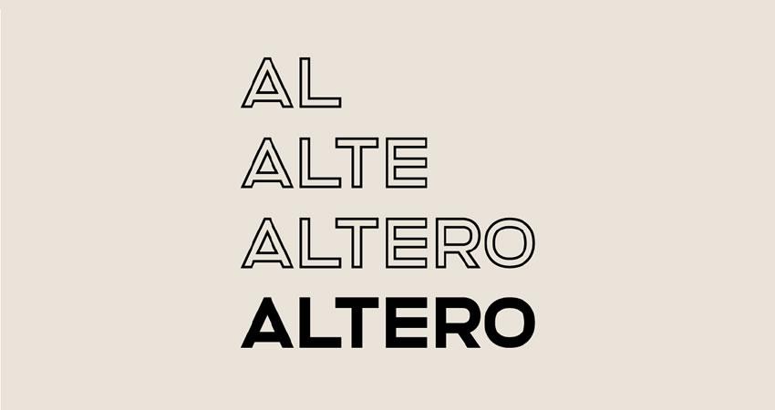 Altero Solid & Outline Font