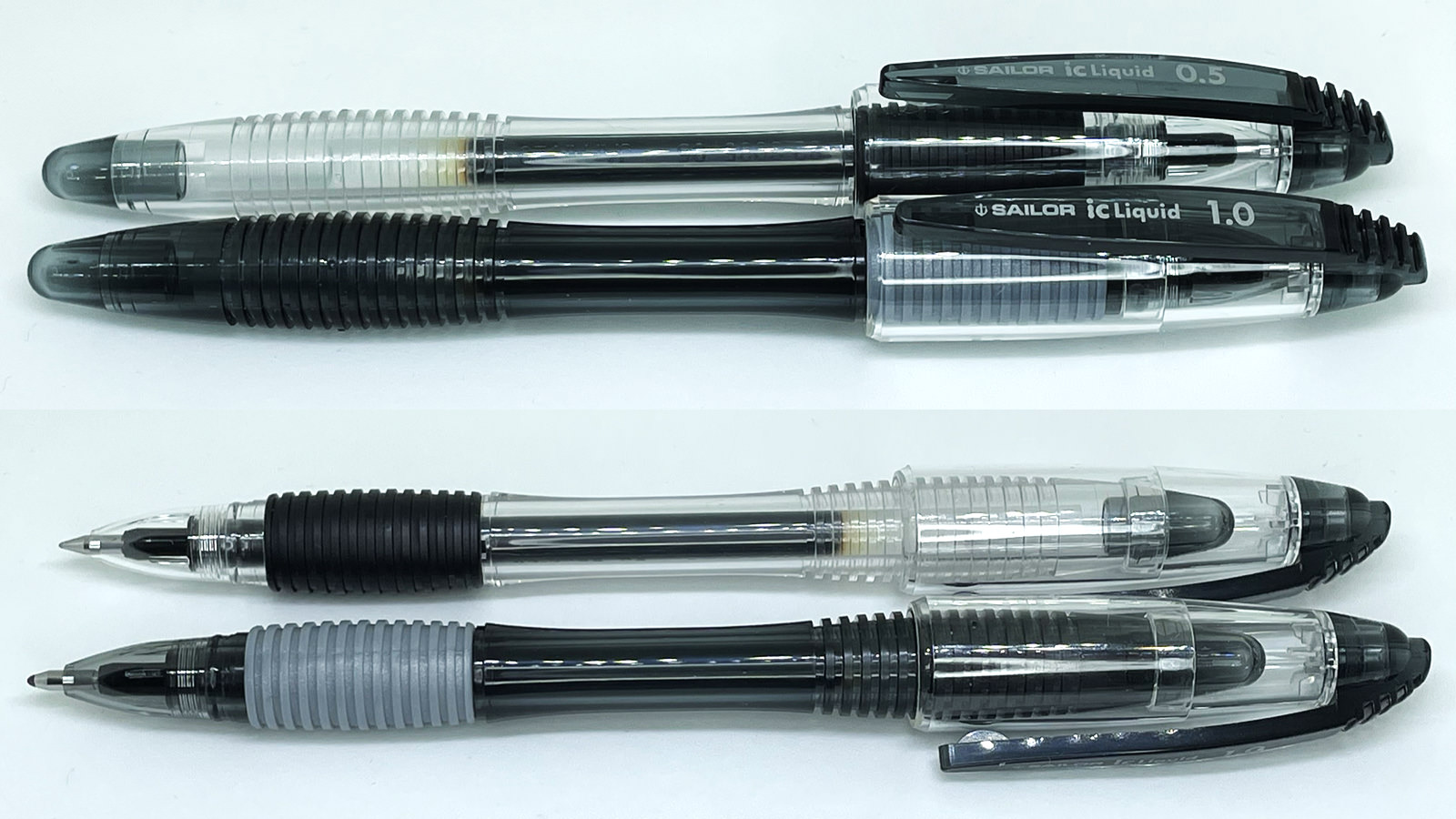 セーラー万年筆「IC リキッドボールペン」1.0mm & 0.5mm 黒