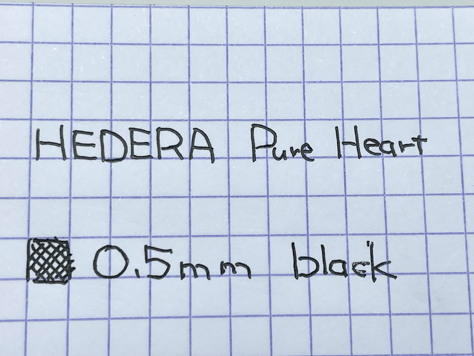 「HEDERA」Pure Heart 0.5mm ゲルインクボールペンで書いてみた