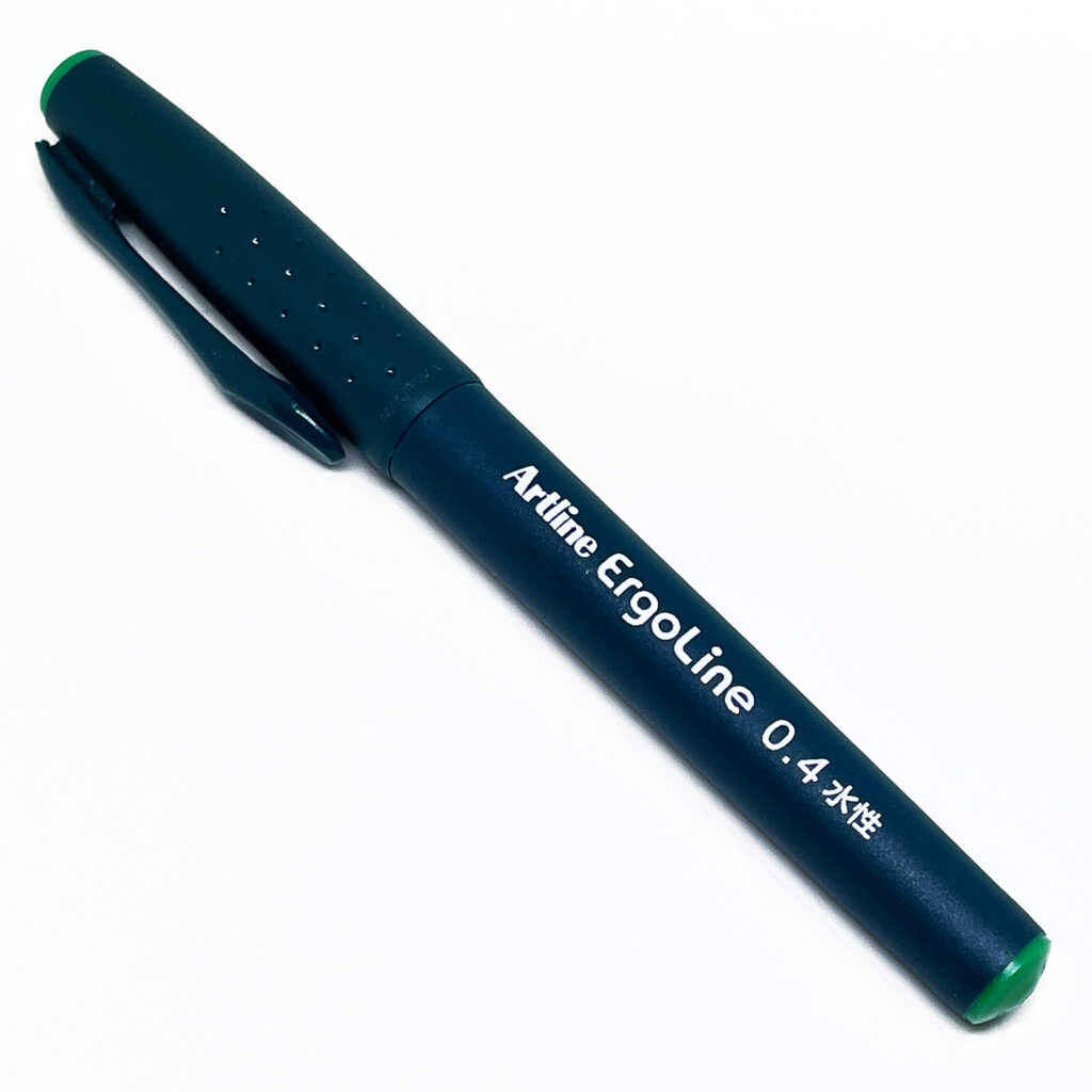 たまには緑インクも良いその12「シヤチハタ エルゴライン サインペン0.4」グリーン - sutero choice