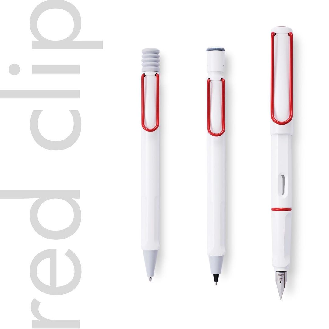 白い軸+赤いクリップなラミー サファリ「white red clip」 - sutero choice