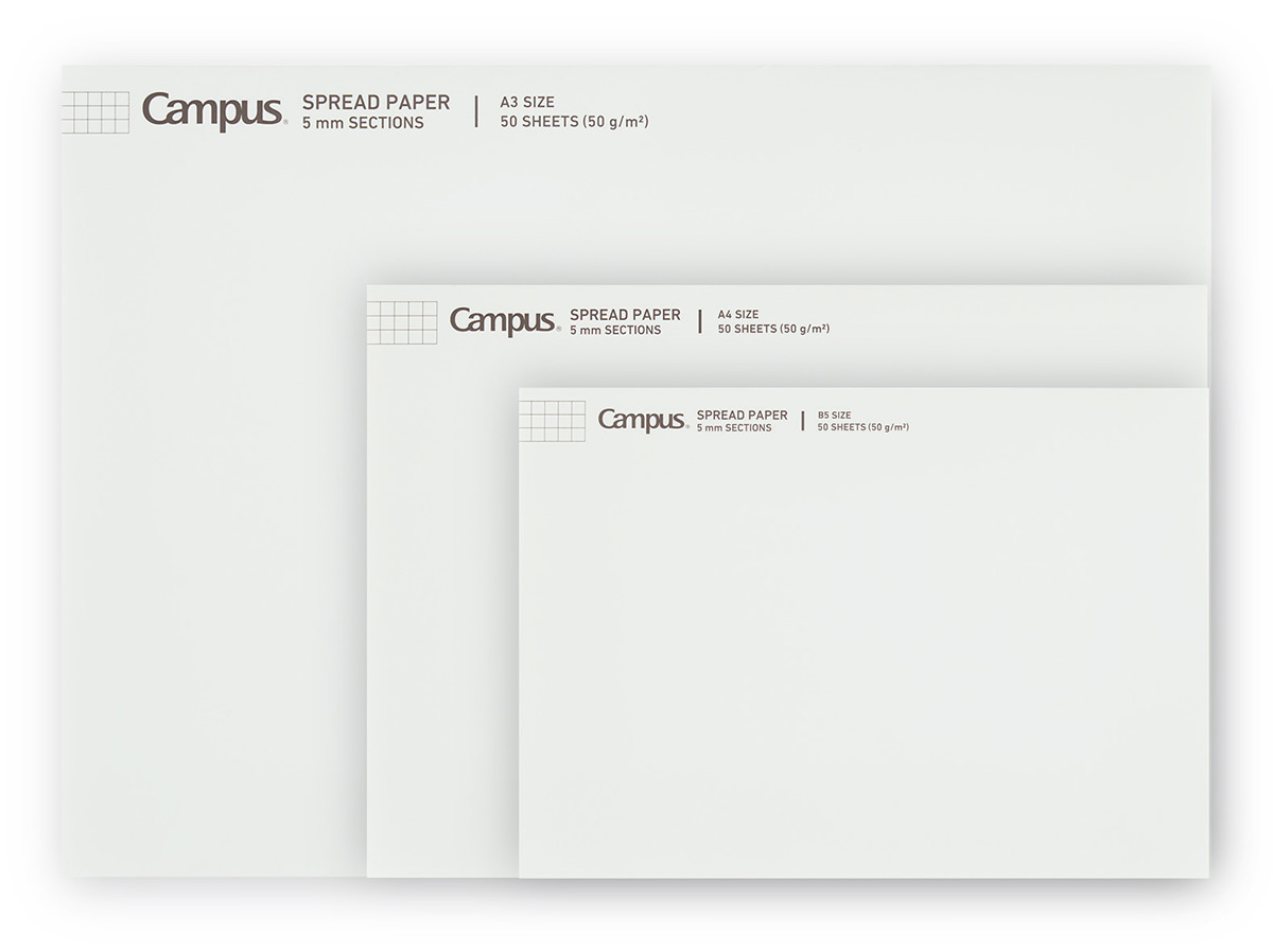 余白のあるシンプルな表紙デザイン、選べる3サイズ