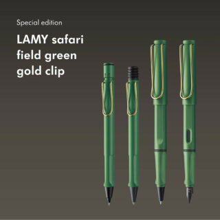 LAMY safari field green gold clip