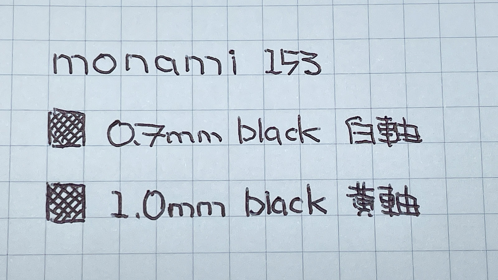 monami 153 書いてみた