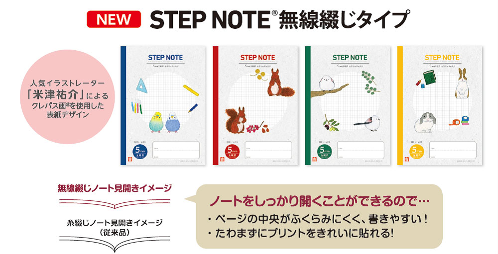 ステップノート無線綴じ 商品特長