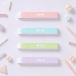 「アーチ消しゴム スリムタイプ」パステルカラー4色