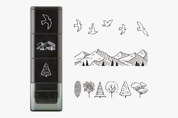 山の景色柄