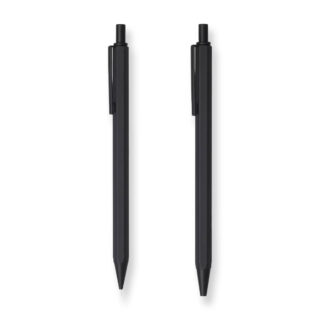 無印良品 アルミ六角シャープペン&ボールペン マットブラック