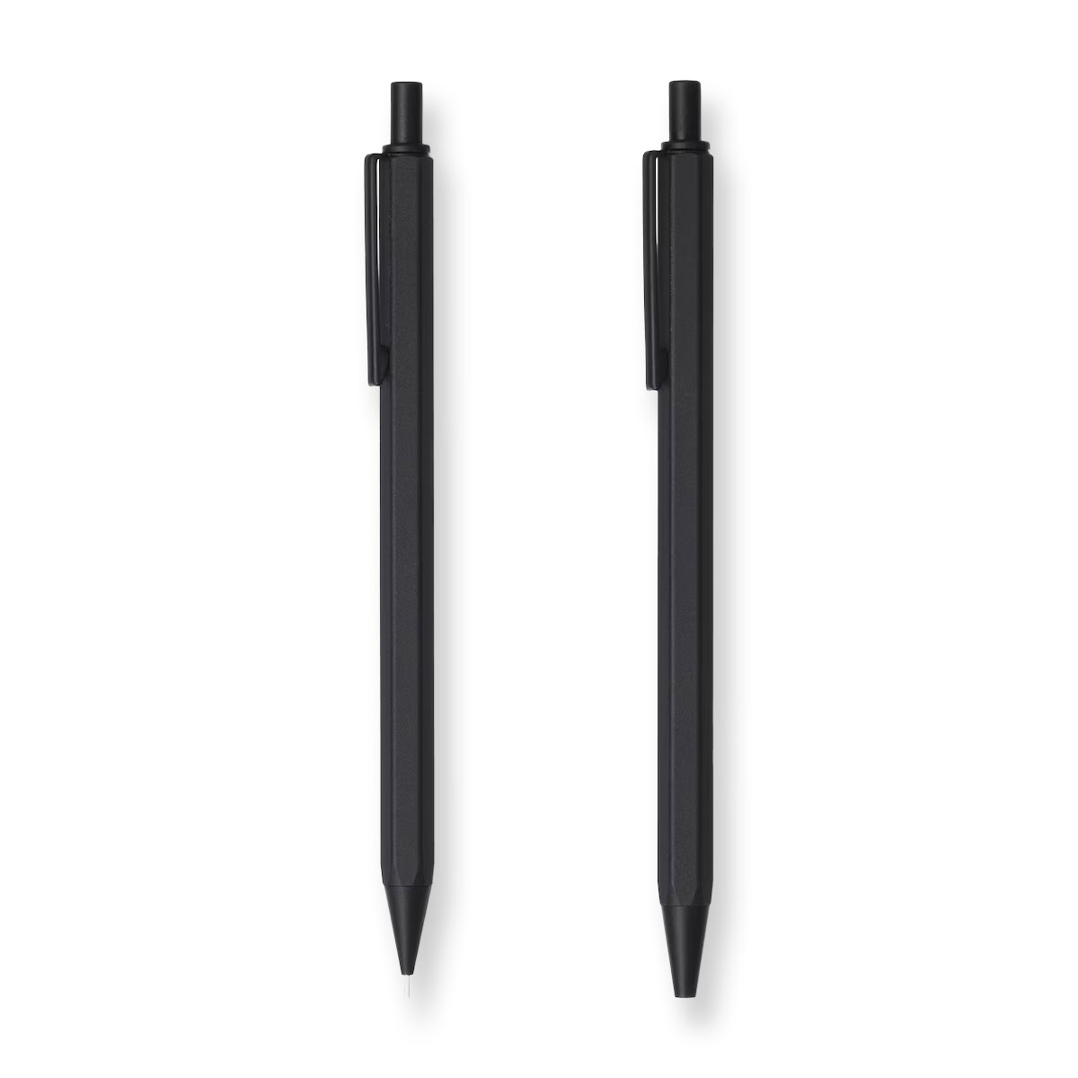 無印良品 アルミ六角シャープペン&ボールペン マットブラック