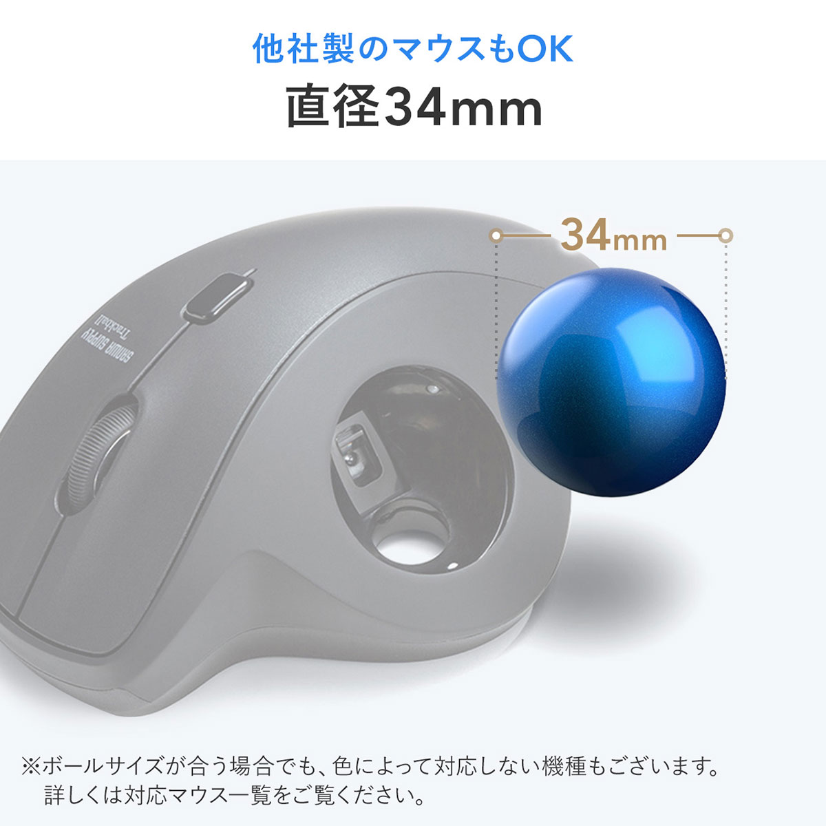直径34mmの交換用ボール
