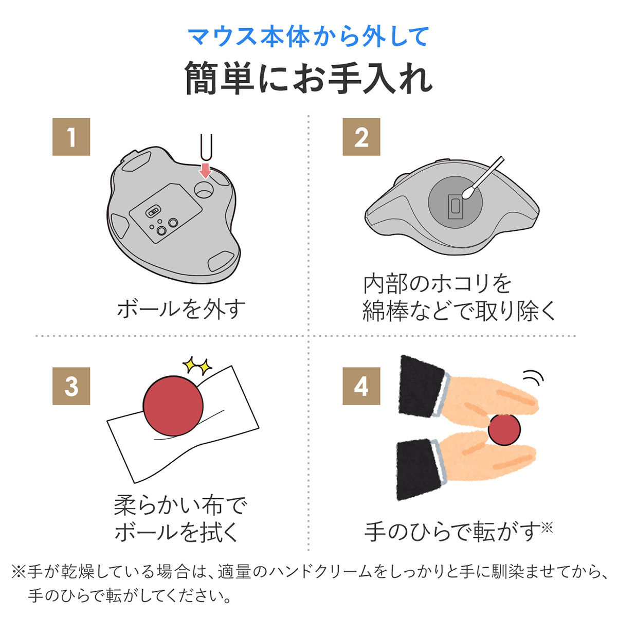簡単お手入れ