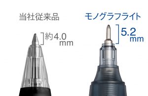 広く明るいペン先をゲルボールペンで実現