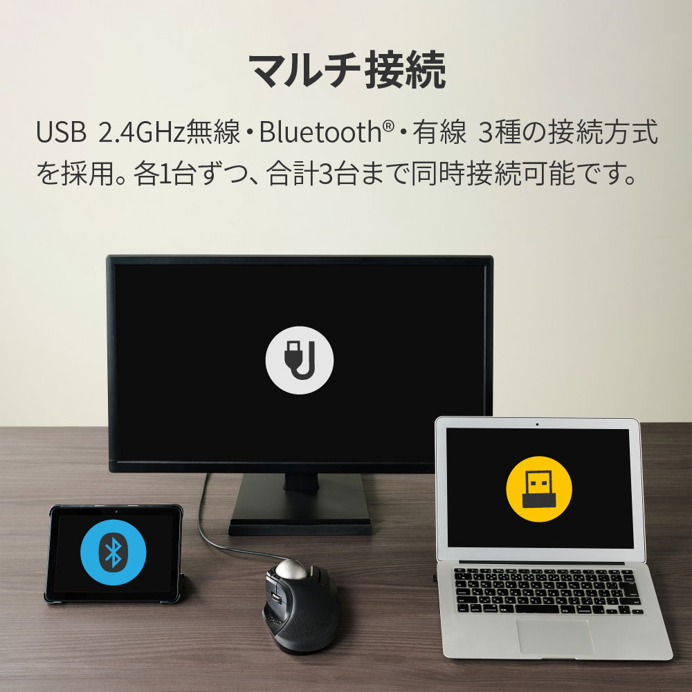 様々な接続方式でデバイスの使用が可能に