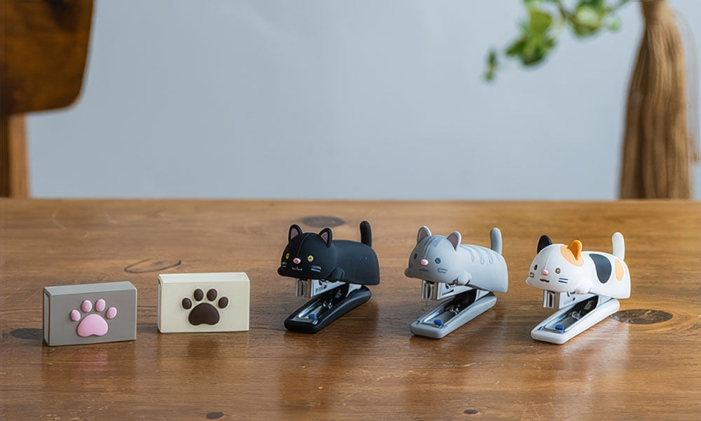 シリコンカバーホッチキス“ねこ”
