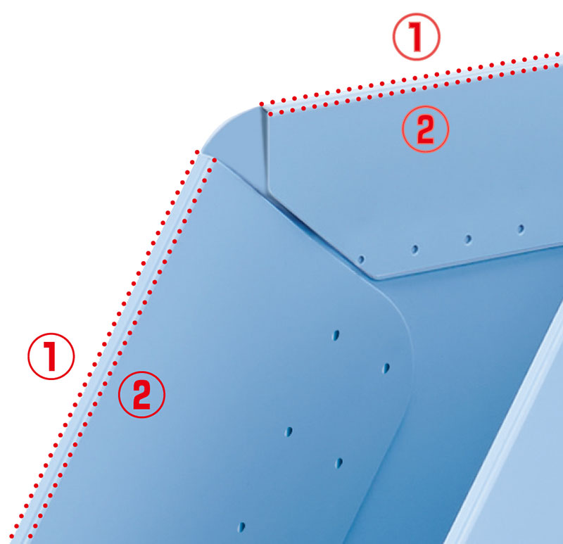 重い教科書にもたわまない頑丈設計