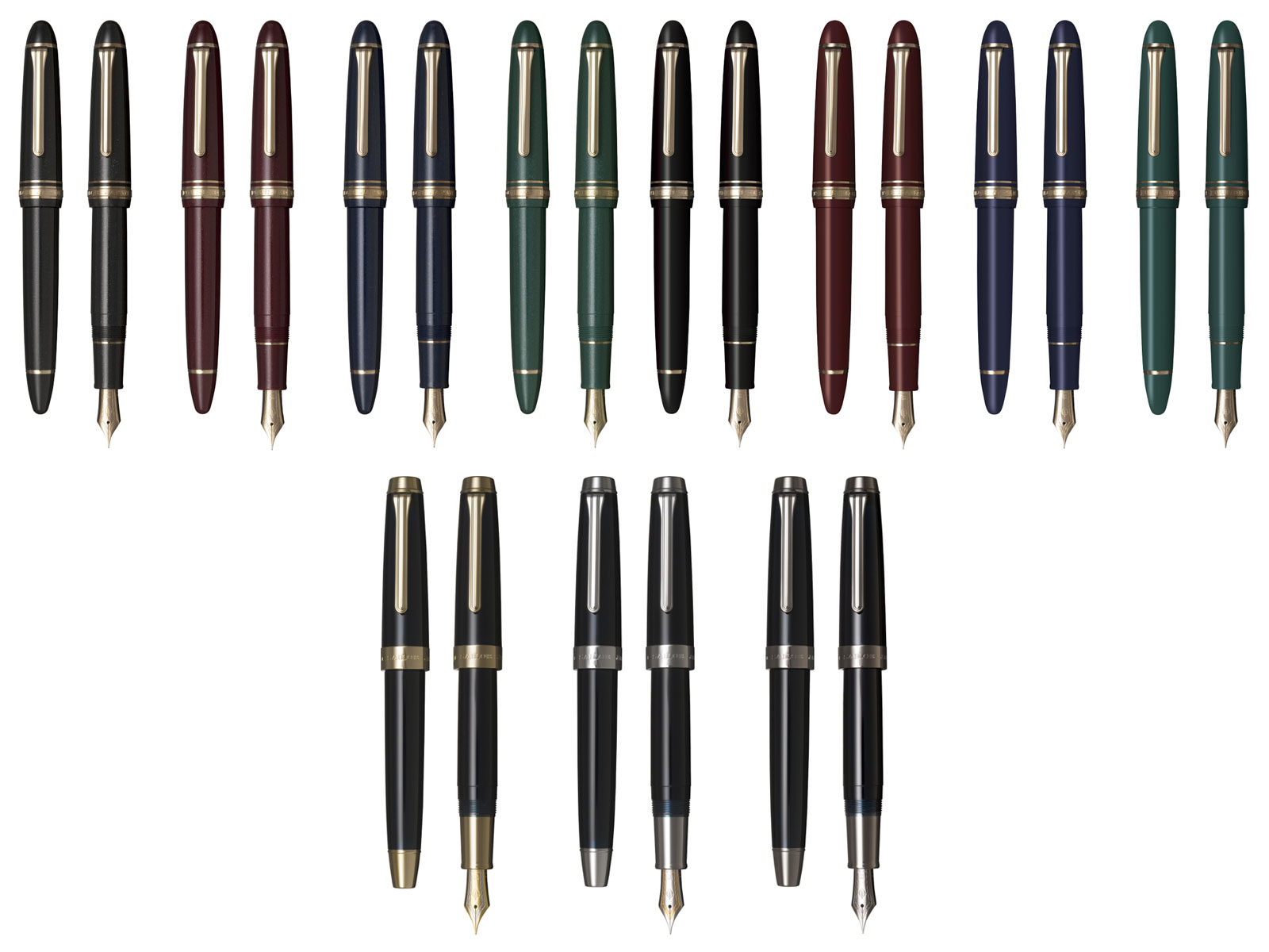 『プロフィット 14・プロフィット 18』ゴールドトリム万年筆、『プロフェッショナルギア アンカー 万年筆』