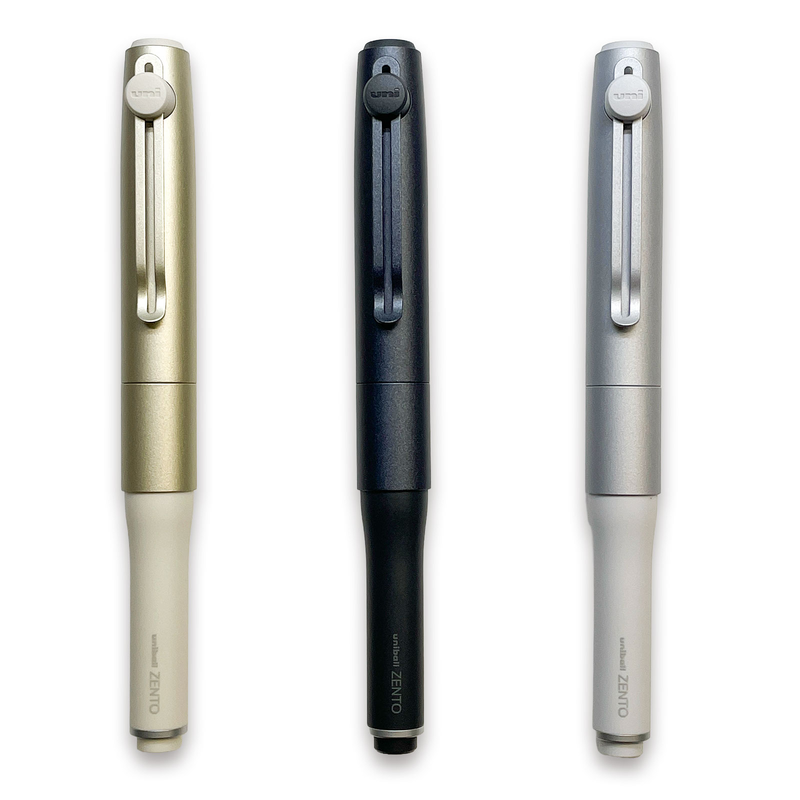 uniball ZENTO シグニチャーモデル シルバー＆メタルブラック＆シャンパンゴールド