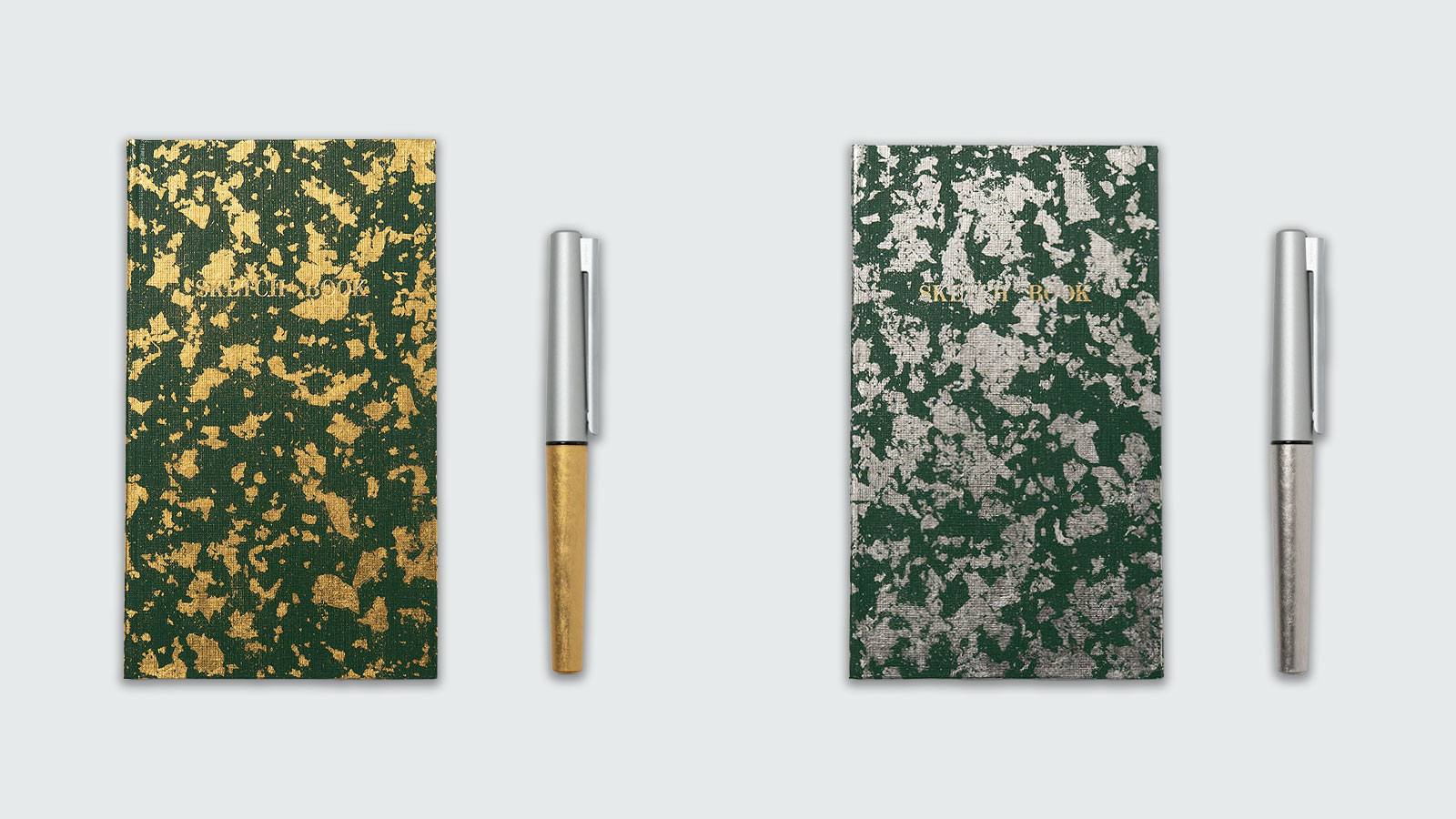 「測量野帳」と「KOKUYO WP ファインライター」に箔押しの限定モデル