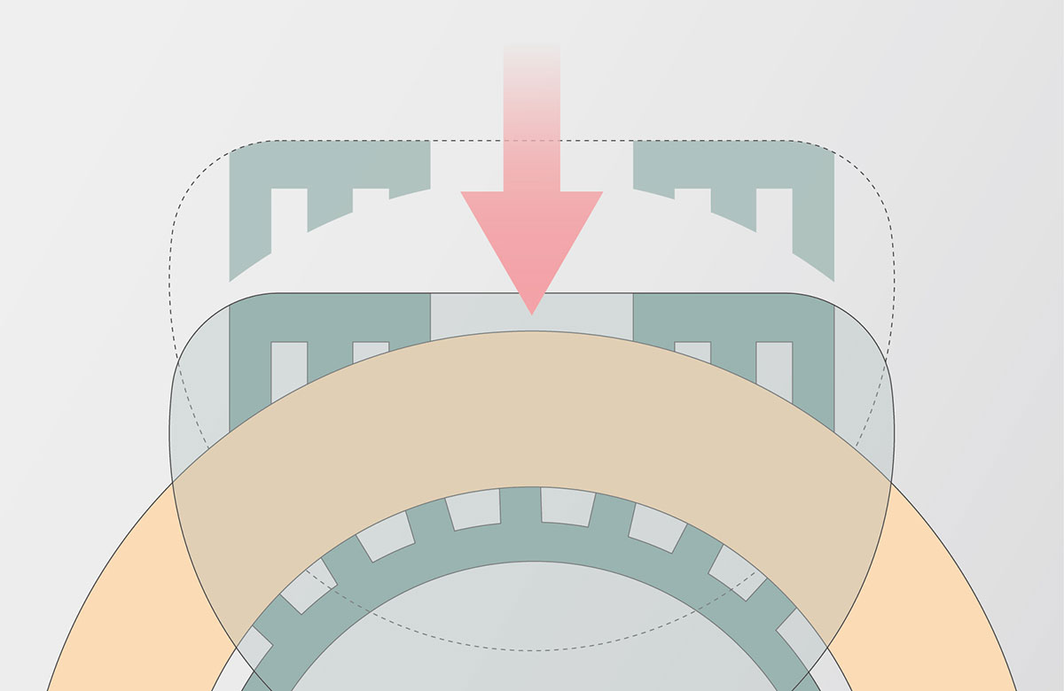狙った位置で切れるロック機能