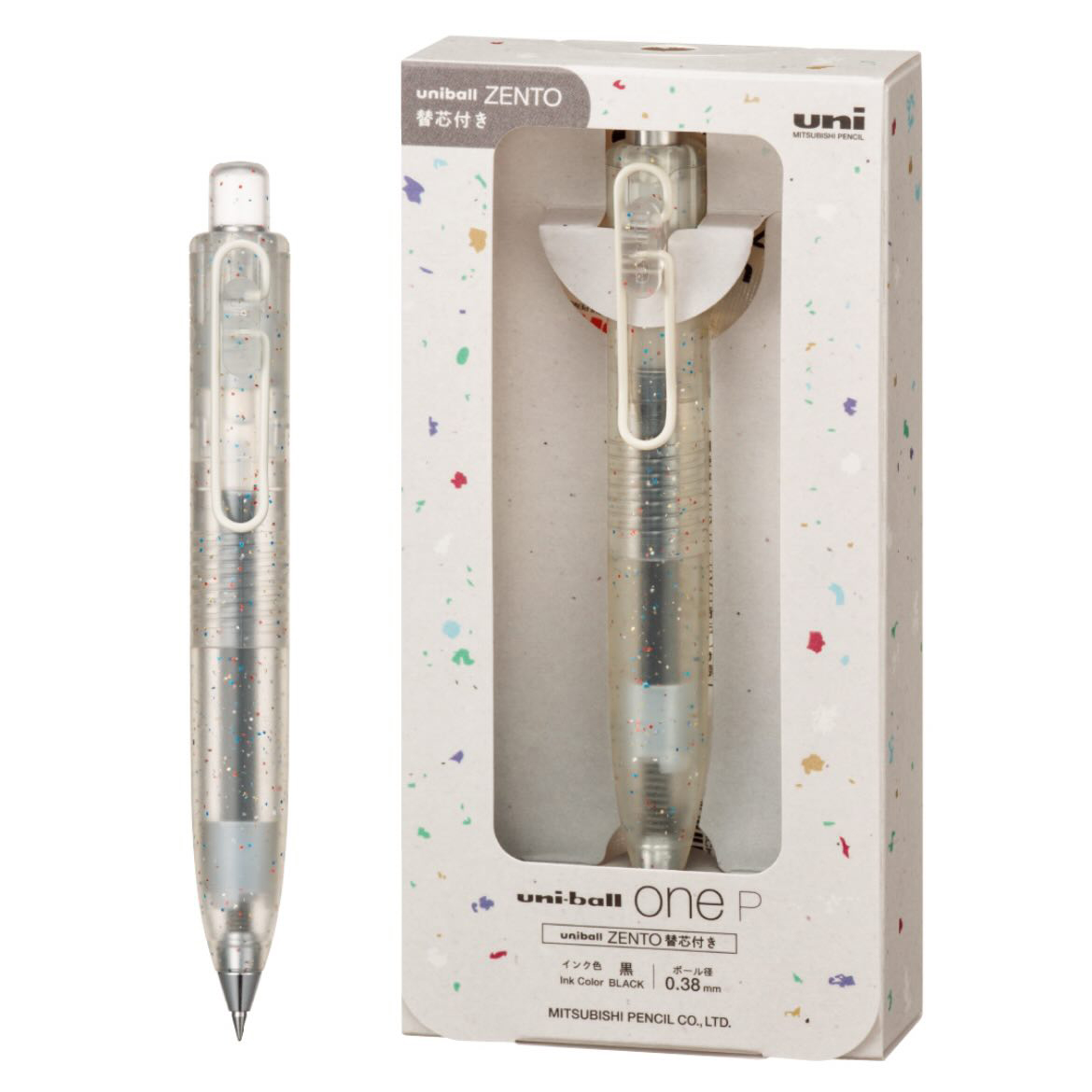 ユニボールワン P いろがみモチーフ限定デザイン&ZENTO替芯付き