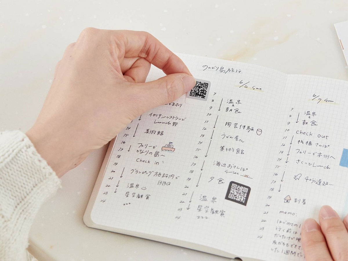 紙のページに貼ったペイパーリンクに、写真などを登録する