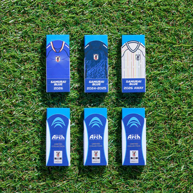 アーチ消しゴム サッカー日本代表バージョン