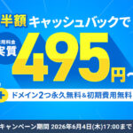 12ヶ月以上の契約で、利用料金の半額をキャッシュバック！