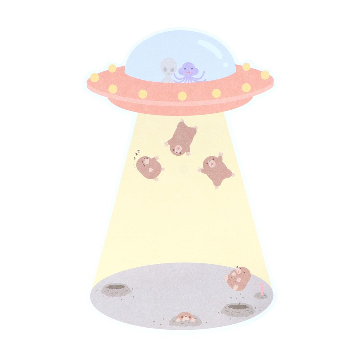 未確認飛行ふせん もぐら