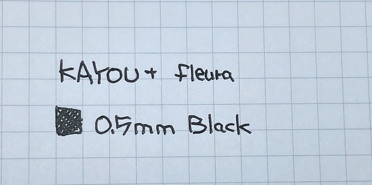 「KAYOU+ Fleura」0.5mm Black 書いてみた