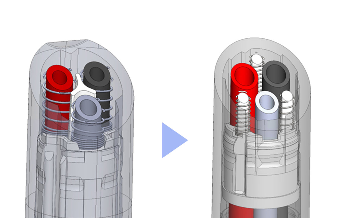 独自機構「サイドスプリング機構」