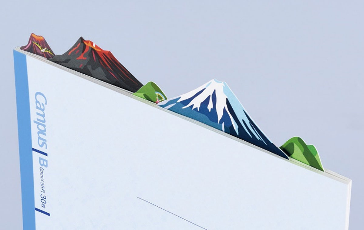 並べて貼ると自分だけの山脈が作れるデザイン