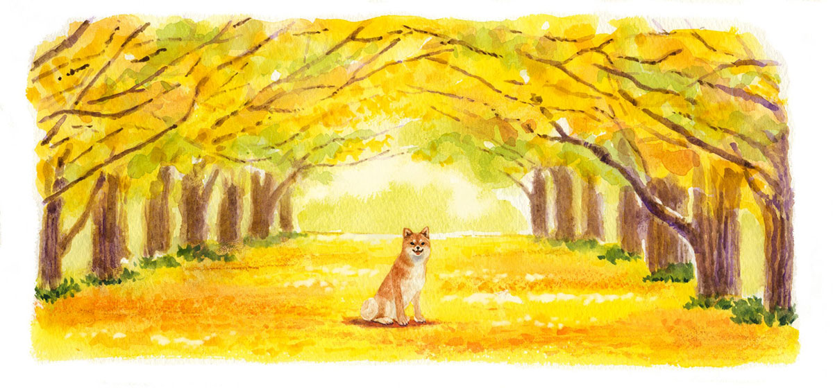 水彩色鉛筆 作例 秋