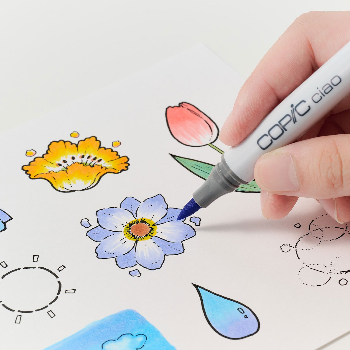 各色相から選んだ色で幅広いモチーフが描ける